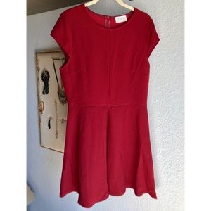 Everly Red Flare Dress